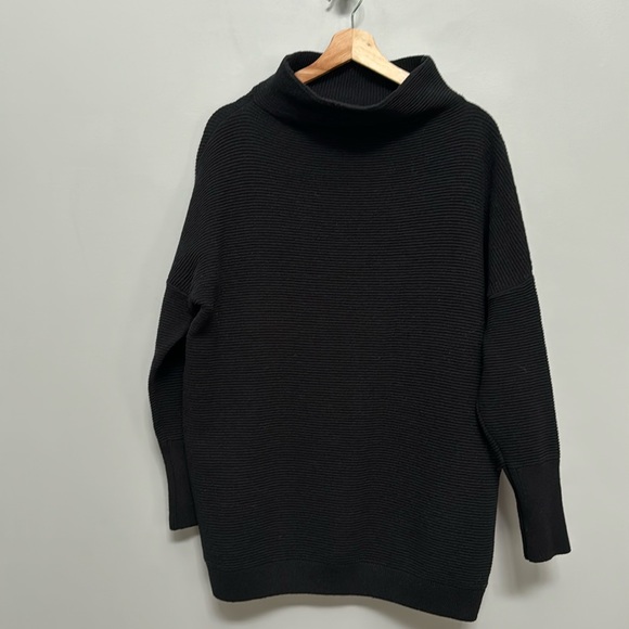 RD Style Black Ribbed Mockneck Sweater/Tunic Size S - Picture 3 of 8